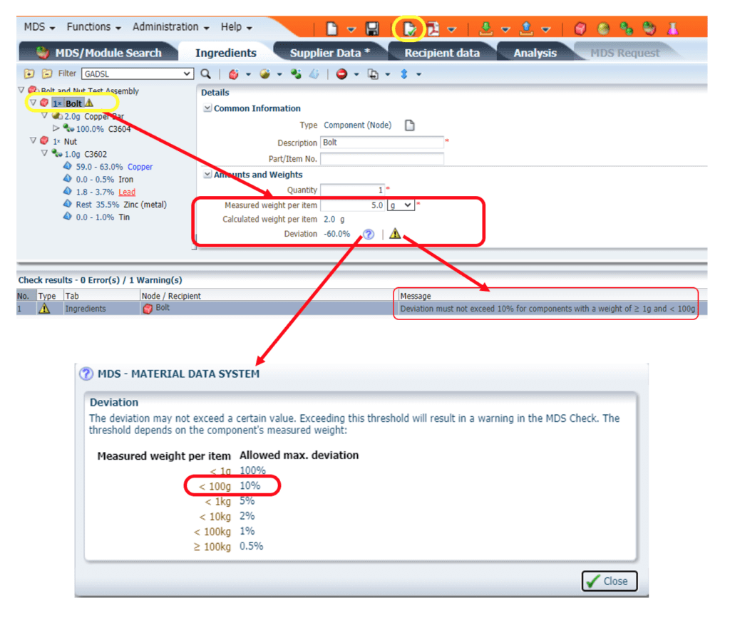 Overcome Common Measured and Calculated Weight IMDS Rejections
